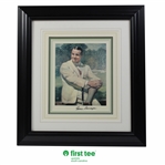 Gene Sarazen Signed Replica Art Print Display - Framed JSA ALOA