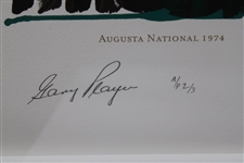 Gary Player Signed A/P 2/3 Major Championship Series Art Collage - 2007 - Framed JSA ALOA
