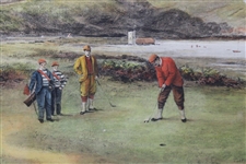 The Putting Green' Douglas Adams 1893 Display Print - Framed