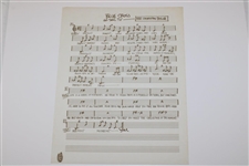 Jack Nicklaus Blue Cross Folder with Pencil Drawing & Sheet Music