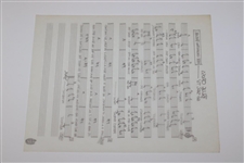 Jack Nicklaus Blue Cross Folder with Pencil Drawing & Sheet Music