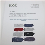 Goosen, Janzen, Fleck & Five (5) other US Open Champions Signed Golf Gloves JSA ALOA