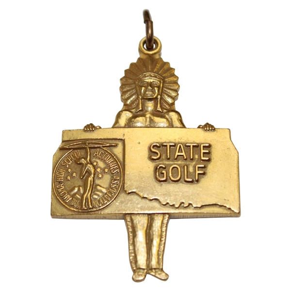 1968 Oklahoma OHSAA State Golf Medal Class A Individual 1st Place Chief Medal