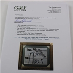 1989 'The Tradition' Golf Clubs, Balls, Scorecards & Tees Lithograph Signed by Artist B. Turner - Framed