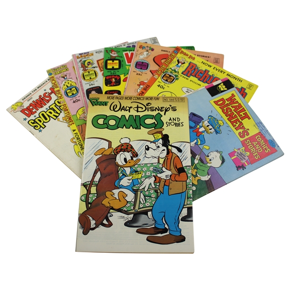 Lot of Eight (8) 1970s & 1980s Comics Including Walt Disney Comics And Stories