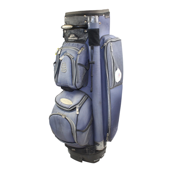 Elevated Base System Blue Golf Bag