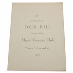 1937 International 4-Ball Tournament at Miami Country Club Official Program 