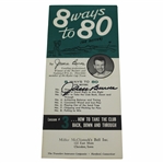 Jack Burke Signed 8 Ways To 80 (or better) Pamphlet JSA ALOA