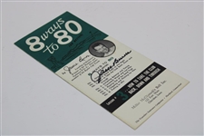 Jack Burke Signed '8 Ways To 80 (or better)' Pamphlet JSA ALOA