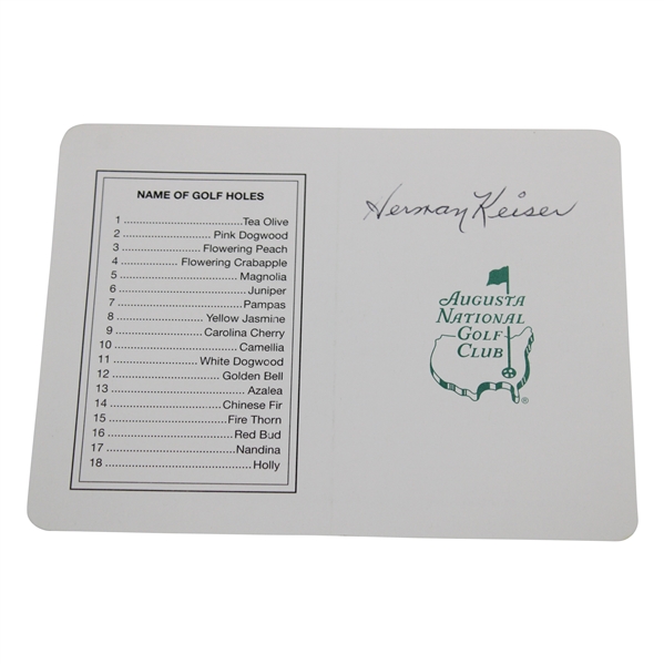 Herman Keiser Signed Augusta National Golf Club Scorecard JSA ALOA