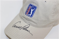 Arnold Palmer Signed PGA Tour Khaki Hat JSA ALOA