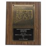 Chi Chi Rodriguezs 1975 Roberto Clemente "Memorial" Award Plaque