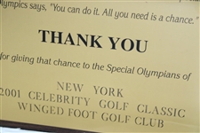 Chi Chi Rodriguez's 2001 Winged Foot Celebrity Golf Classic Special Friend Award