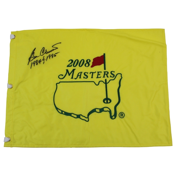 Ben Crenshaw Signed 2008 Masters Embroidered Flag with 1984 & 1995 JSA ALOA
