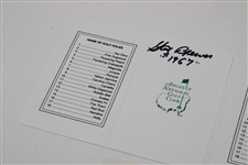 Masters Champs Goalby, Archer & Brewer Signed Augusta National Scorecards JSA ALOA