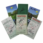 Six (6) Masters Champs Signed Masters Tournament Record Books & Spec Guides JSA ALOA