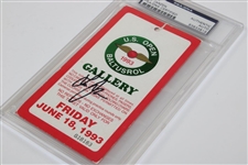 Champion Lee Janzen Signed 1993 US Open at Baltusrol Ticket PSA #83833819