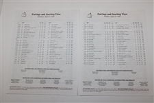 1998 Masters Saturday & Sunday Pairing Sheet w/Par-3 & Nicklaus Day Invitees Sheet
