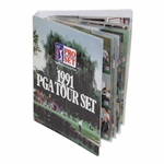 Signed Near Complete Set of 1991 PGA Tour Pro Set Cards in Binder JSA ALOA