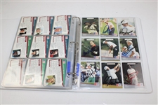 Signed Near Complete Set of 1991 PGA Tour Pro Set Cards in Binder JSA ALOA
