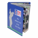 Signed Near Complete Set of PGA Tour Pro Set Cards In Binder JSA ALOA