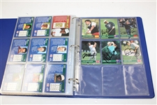 Signed Near Complete Set of PGA Tour Pro Set Cards In Binder JSA ALOA