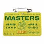 1969 Masters Tournament SERIES Badge #11570 - George Archer Winner