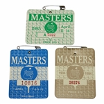 1983, 1984 & 1985 Masters Tournament SERIES Badges - Seve, Crenshaw & Langer Winners