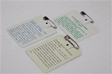 1983, 1984 & 1985 Masters Tournament SERIES Badges - Seve, Crenshaw & Langer Winners