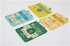 1987, 1988, 1989 & 1990 Masters Tournament SERIES Badges - Mize, Lyle & Faldo (x2) Winners