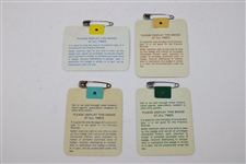 1987, 1988, 1989 & 1990 Masters Tournament SERIES Badges - Mize, Lyle & Faldo (x2) Winners