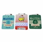 1989, 1990 & 1996 Masters Tournament SERIES Badges - Nick Faldos Three Wins