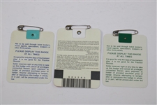 1989, 1990 & 1996 Masters Tournament SERIES Badges - Nick Faldo's Three Wins