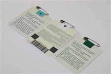 1989, 1990 & 1996 Masters Tournament SERIES Badges - Nick Faldo's Three Wins