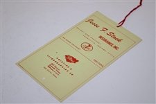 1964 Arnold Palmer Golf Clinic & Match at Evansville Jaycees Pass Ticket #4462