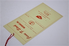 1964 Arnold Palmer Golf Clinic & Match at Evansville Jaycees Pass Ticket #4462