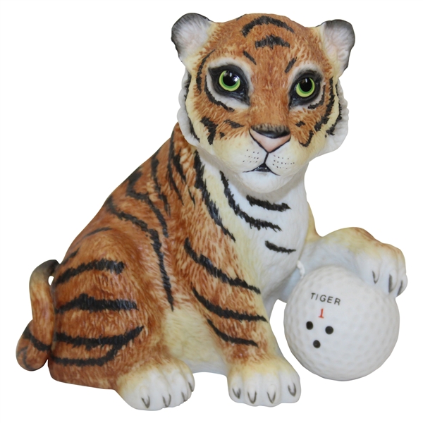1998 Tiger Woods Foundation Presents “Tiger On The 18th Hole" Boehm Porcelain Tiger