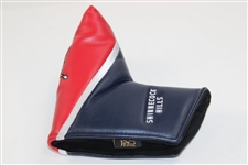 Shinnecock Hills Putter Headcover Embroidered Logo Blue Red Magnetic Closure