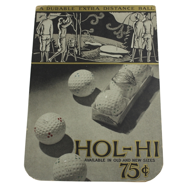 Vintage Hol-Hi Extra Distance Golf Ball Advertising Sign Stand Up