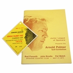 1971 Arnold Palmer Golf Exhibition Program Book & Ticket