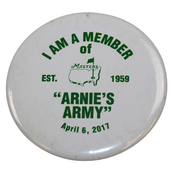 2017 Masters Tournament Commemorative “Arnies Army” Pin