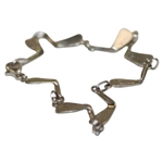 Sterling Silver Golf Clubs Bracelet With Lobster Claw Clasp