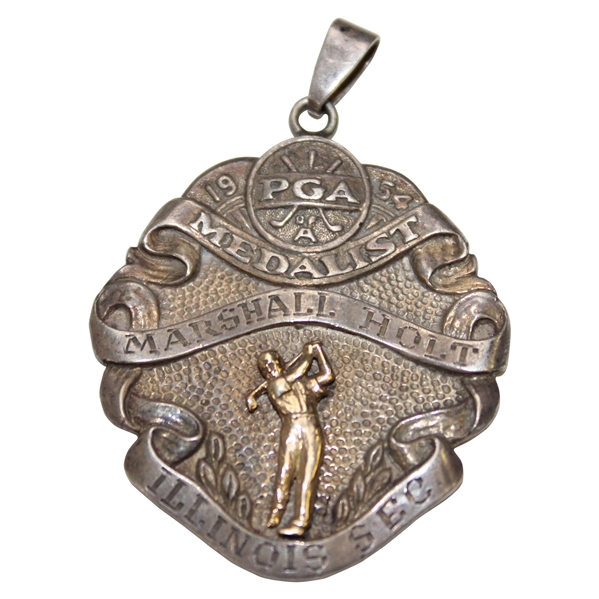 1954 Pga Medalist Marshall Holt Illinois Section 10k Sterling Medal