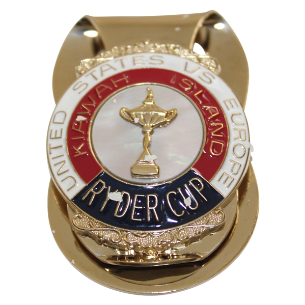 US vs Europe Kiawah Island Ryder Cup Commemorative Enameled Money Clip 