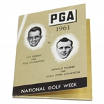 Vintage 1961 PGA National Golf Day Medal Holder Arnold Palmer & Jay Hebert