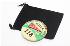 1940 North Jersey Country Club #118 Class A Golfing Caddie Badge