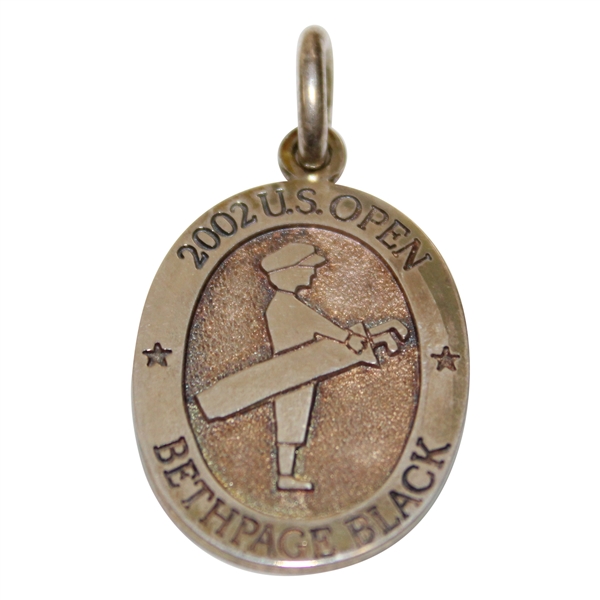 2002 US Open at Bethpage Black Sterling Charm - Tiger Win