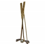 Trifari Pearl And Diamond Pave Set Gold Stick Pin 