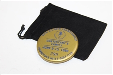1986 US Open at Shinnecock Hills Contestants Family Entrance Badge #290 - Ray Floyd Win