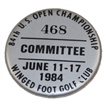 1984 US Open Championship at Wined Foot Committee Badge #468